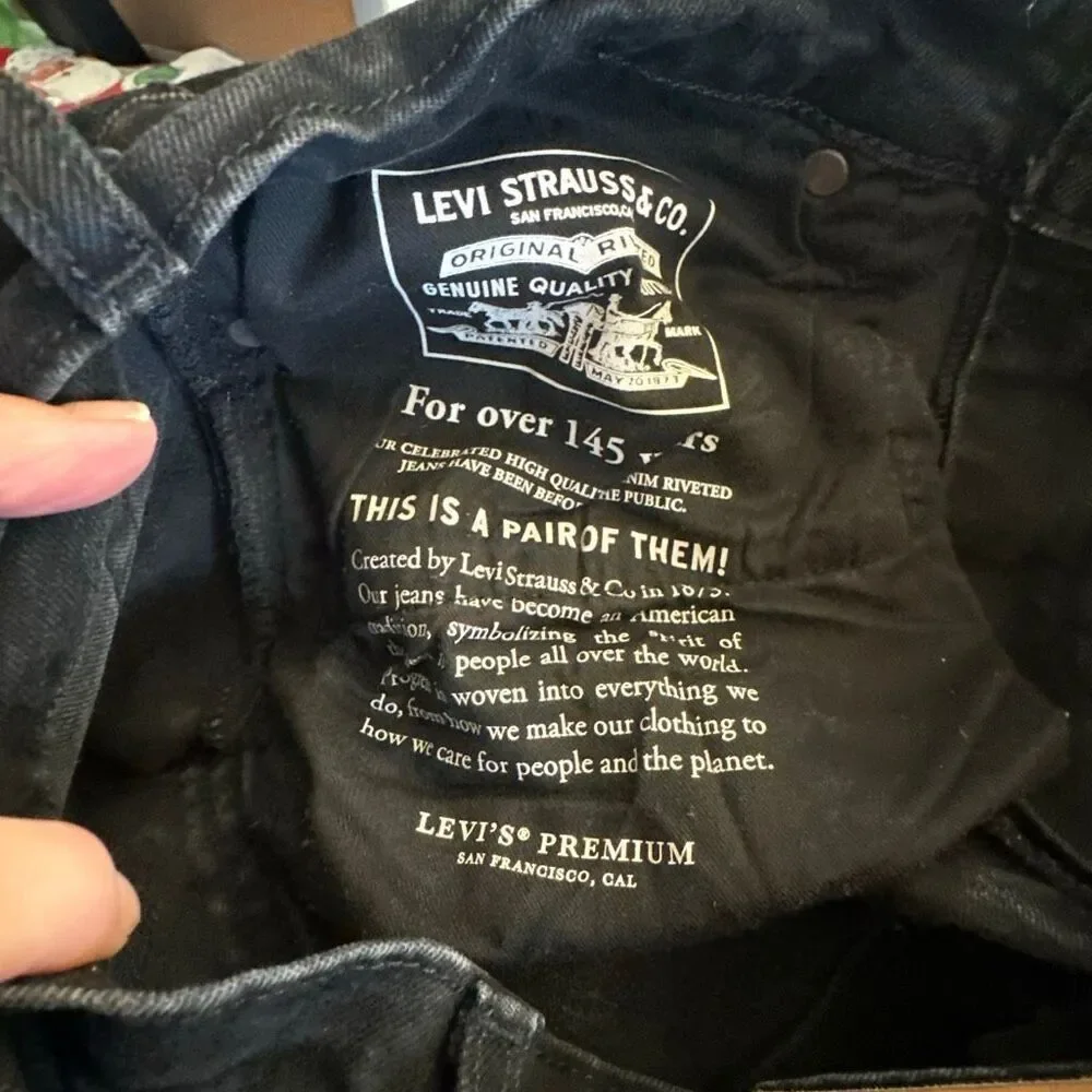 Levi’s 511 Jeans Mens 32 Black Slim Fit‎ Denim Premium San Francisco Stretch